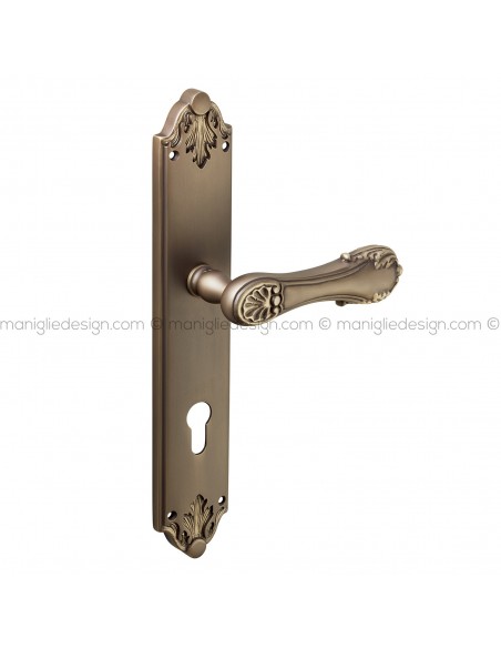 Maniglia per porta con placca Thanya Poggi Mariani