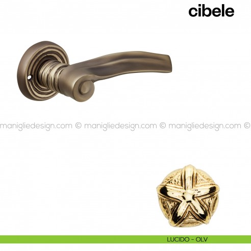 Maniglia per porta Cibele Poggi Mariani con rosetta tonda lucido - OLV