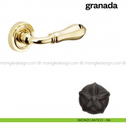 Maniglia per porta Granada Poggi Mariani con rosetta tonda 2