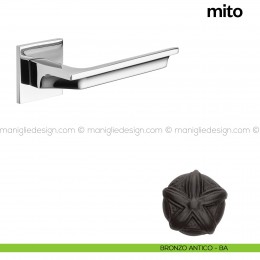 Maniglia per porta Mito Poggi Mariani con rosetta quadrata 2