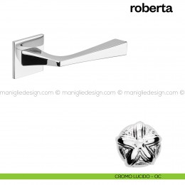 Maniglia per porta Roberta 02 Poggi Mariani con rosetta quadrata 2