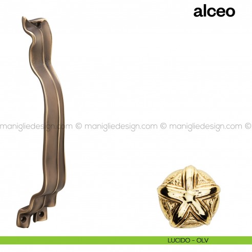 Maniglione per porta Alceo Poggi Mariani singolo lucido - OLV