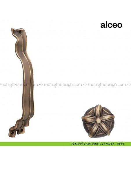 Maniglione per porta Alceo Poggi Mariani singolo bronzo satinato opaco - BSO