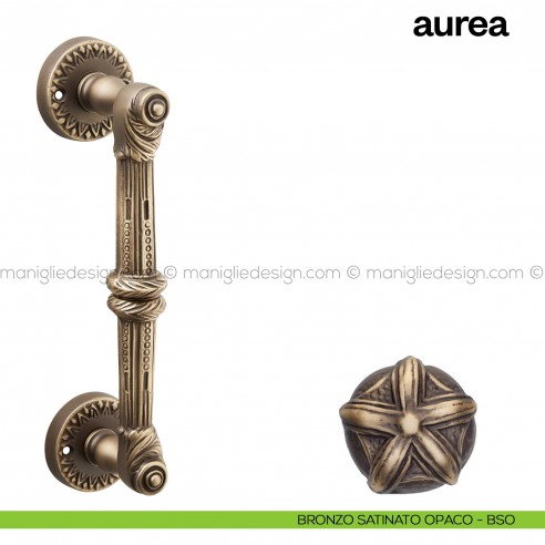 Maniglione per porta Aurea Poggi Mariani singolo bronzo satinato opaco - BSO
