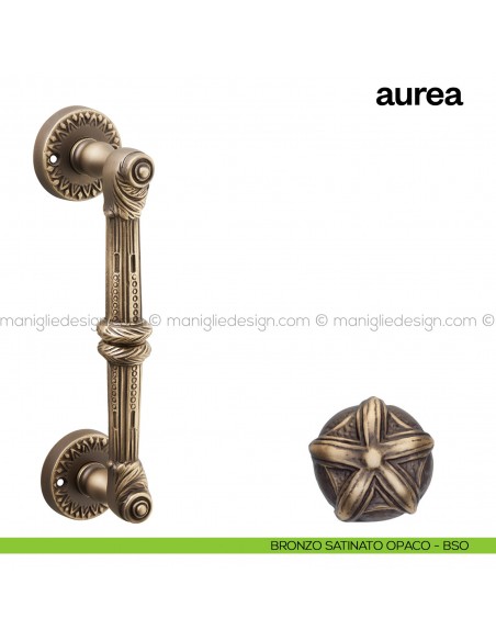 Maniglione per porta Aurea Poggi Mariani singolo bronzo satinato opaco - BSO