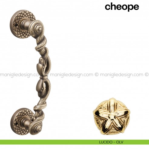 Maniglione per porta Cheope Poggi Mariani singolo Lucido - OLV
