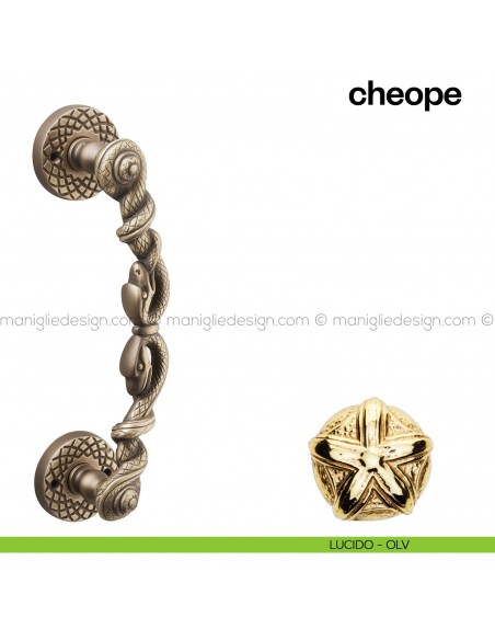 Maniglione per porta Cheope Poggi Mariani singolo Lucido - OLV