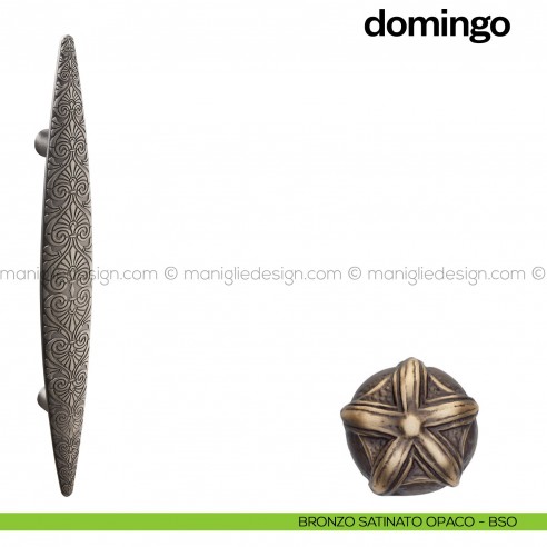 Maniglione per porta Domingo Poggi Mariani singolo Bronzo satinato opaco - BSO