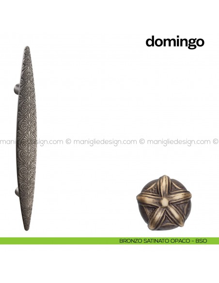 Maniglione per porta Domingo Poggi Mariani singolo Bronzo satinato opaco - BSO