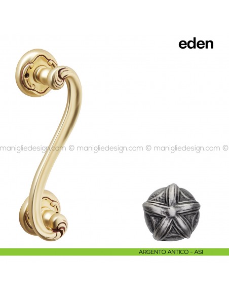 Maniglione per porta Eden Poggi Mariani singolo Argento antico - ASI