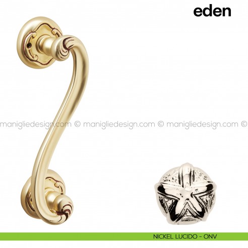 Maniglione per porta Eden Poggi Mariani singolo Nickel lucido - ONV