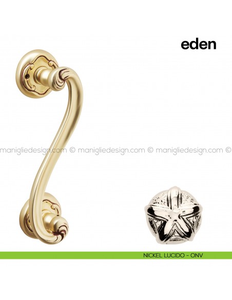 Maniglione per porta Eden Poggi Mariani singolo Nickel lucido - ONV