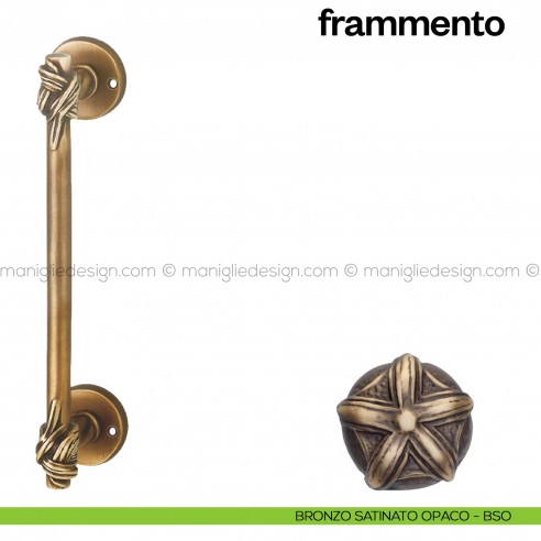 Maniglione per porta Frammento Poggi Mariani singolo Bronzo satinato opaco - BSO