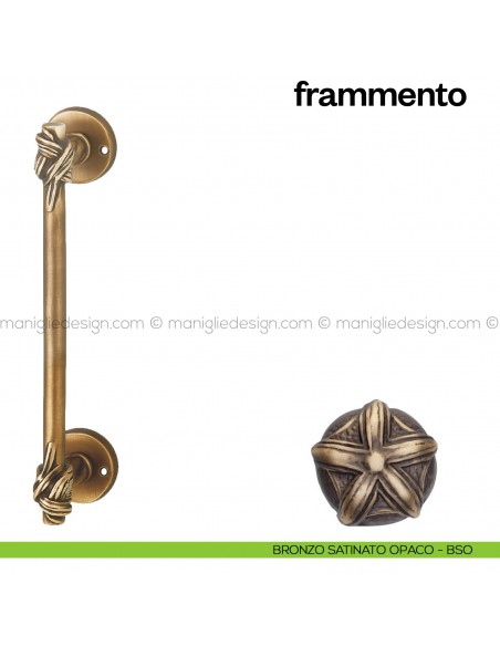 Maniglione per porta Frammento Poggi Mariani singolo Bronzo satinato opaco - BSO