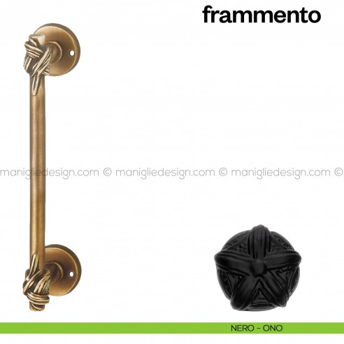 Maniglione per porta Frammento Poggi Mariani singolo Nero - ONO