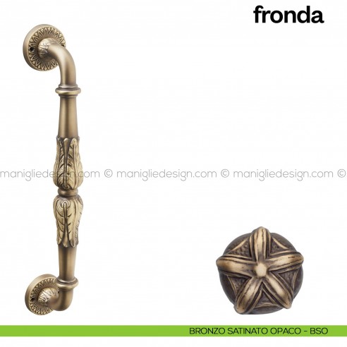 Maniglione per porta Fronda Poggi Mariani singolo Bronzo satinato opaco - BSO