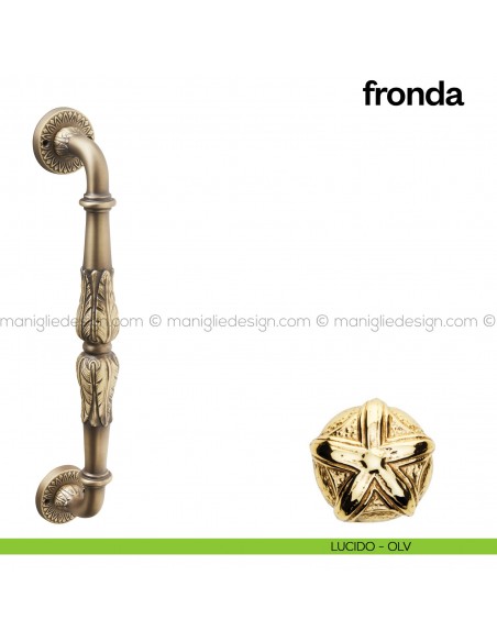 Maniglione per porta Fronda Poggi Mariani singolo Lucido - OLV