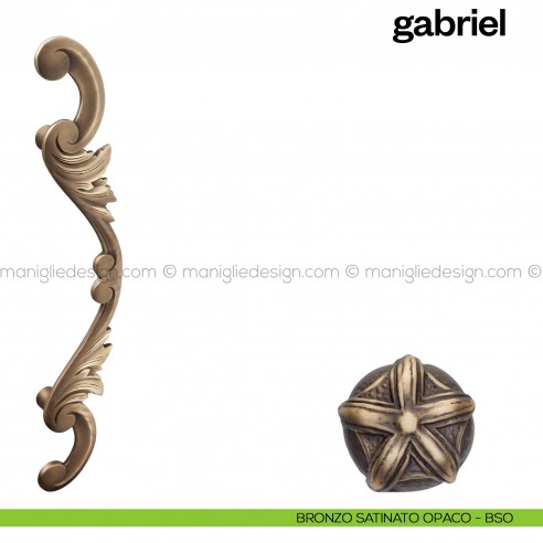 Maniglione per porta Gabriel Poggi Mariani singolo Bronzo satinato opaco - BSO