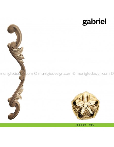 Maniglione per porta Gabriel Poggi Mariani singolo Lucido - OLV