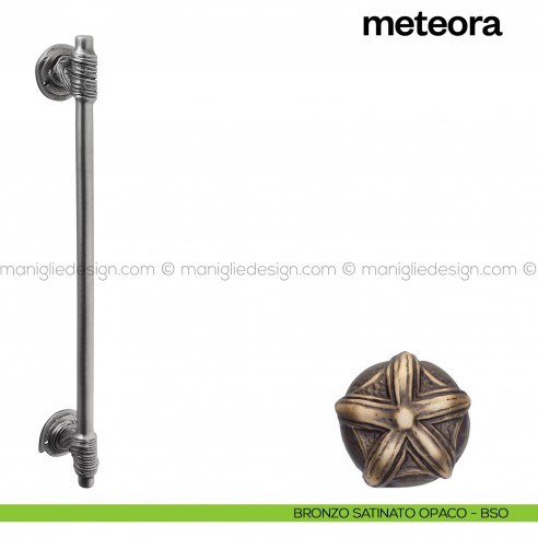 Maniglione per porta Meteora Poggi Mariani singolo bronzo satinato opaco - BSO
