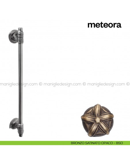 Maniglione per porta Meteora Poggi Mariani singolo bronzo satinato opaco - BSO