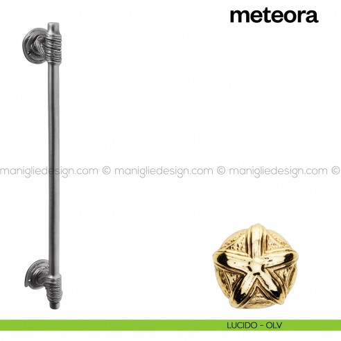 Maniglione per porta Meteora Poggi Mariani singolo lucido - OLV