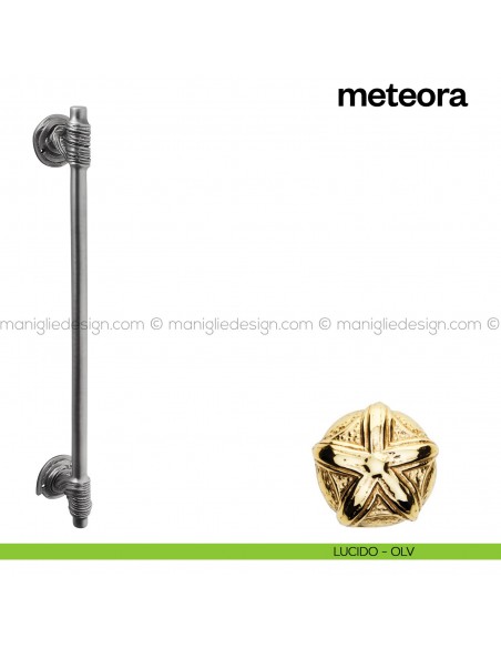 Maniglione per porta Meteora Poggi Mariani singolo lucido - OLV