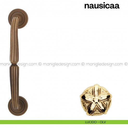Maniglione per porta Nausicaa Poggi Mariani singolo lucido - OLV