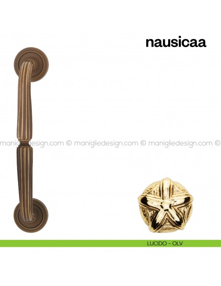 Maniglione per porta Nausicaa Poggi Mariani singolo lucido - OLV