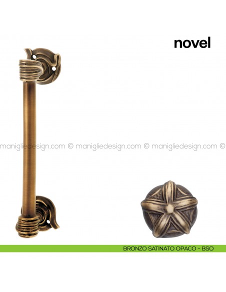 Maniglione per porta Novel Poggi Mariani singolo bronzo satinato opaco - BSO