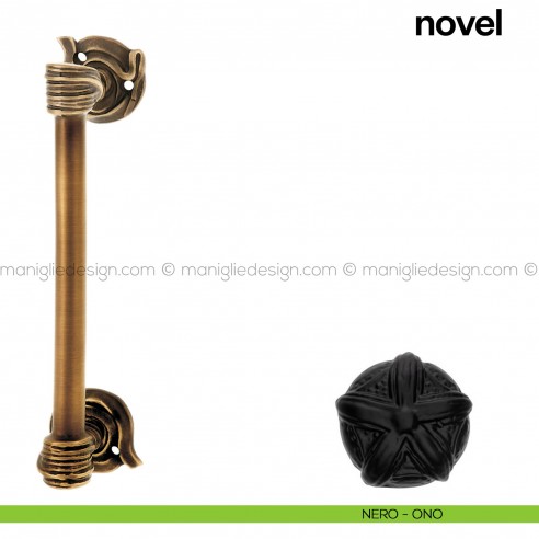 Maniglione per porta Novel Poggi Mariani singolo nero - ONO