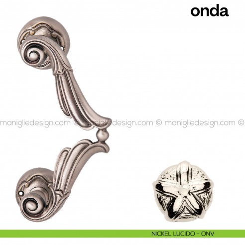 Maniglione per porta Onda Poggi Mariani singolo nickel lucido - ONV