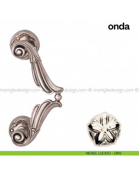Maniglione per porta Onda Poggi Mariani singolo nickel lucido - ONV