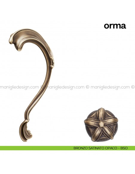 Maniglione per porta Orma Poggi Mariani singolo bronzo satinato opaco - BSO