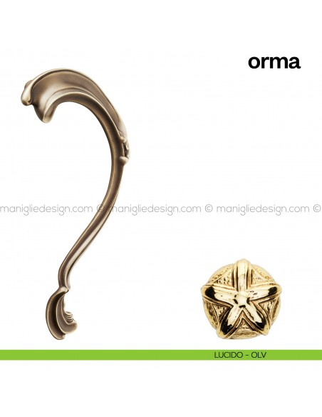 Maniglione per porta Orma Poggi Mariani singolo lucido - OLV