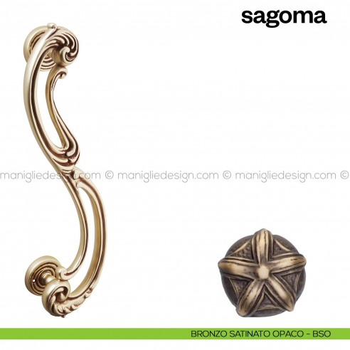 Maniglione per porta Sagoma Poggi Mariani singolo bronzo satinato opaco - BSO