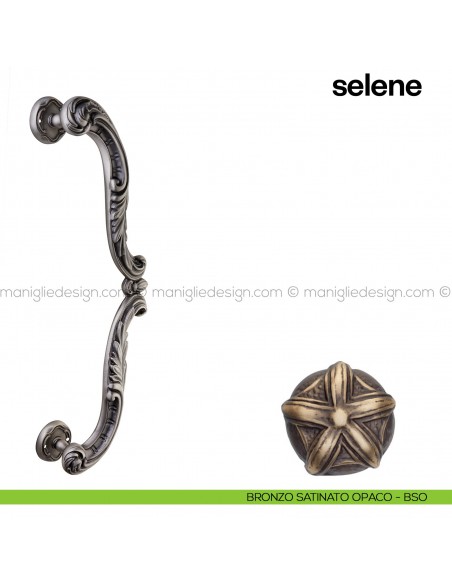 Maniglione per porta Selene Poggi Mariani singolo bronzo satinato opaco - BSO