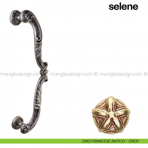 Maniglione per porta Selene Poggi Mariani singolo oro francese antico - OROF