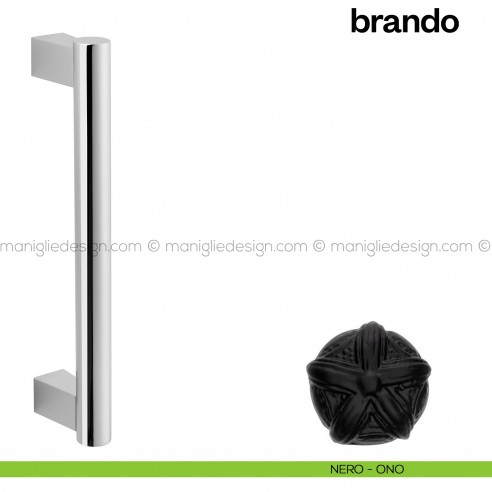 Maniglione per porta Brando Poggi Mariani singolo nero - ONO