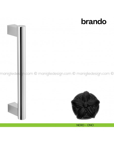 Maniglione per porta Brando Poggi Mariani singolo nero - ONO
