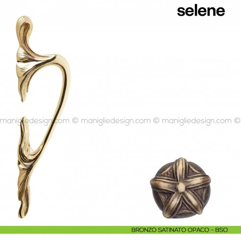 Maniglione per porta Selva Poggi Mariani singolo bronzo satinato opaco - BSO