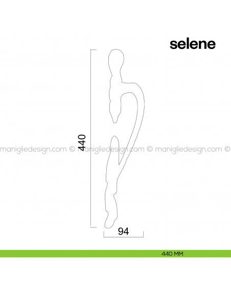 Maniglione per porta Selva Poggi Mariani singolo disegno