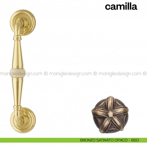 Maniglione per porta Camilla Poggi Mariani singolo bronzo satinato opaco - BSO