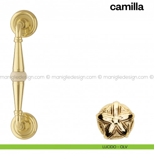 Maniglione per porta Camilla Poggi Mariani singolo lucido - OLV