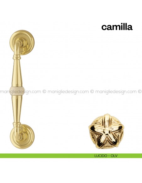 Maniglione per porta Camilla Poggi Mariani singolo lucido - OLV