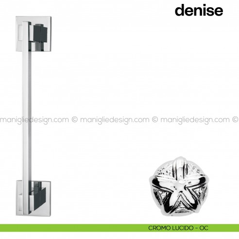 Maniglione per porta Denise Poggi Mariani singolo cromo lucido - OC