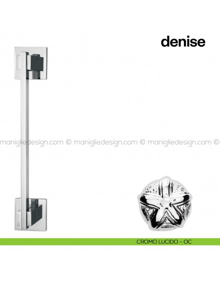Maniglione per porta Denise Poggi Mariani singolo cromo lucido - OC