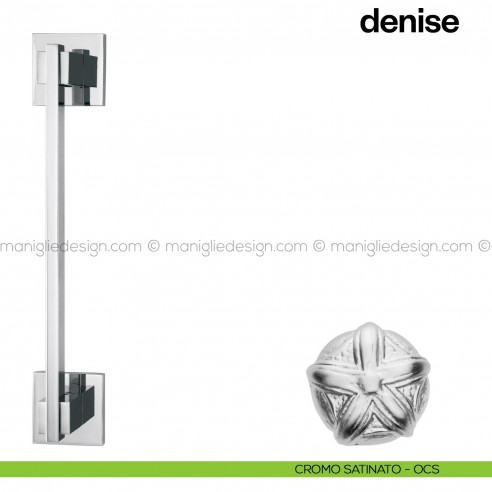 Maniglione per porta Denise Poggi Mariani singolo cromo satinato - OCS