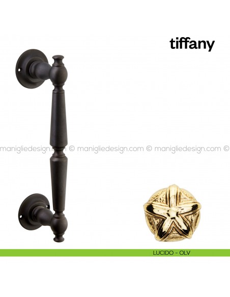 Maniglione per porta Tiffany Poggi Mariani singolo lucido - OLV