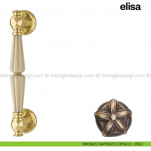 Maniglione per porta Elisa Poggi Mariani singolo bronzo satinato opaco - BSO